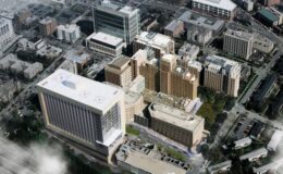 Early drafted rendering of the new tower on Harborview campus