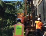 Drilling engineers drilling next to View Park 1