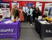 Photo of the King County Harborview construction division team members and members of construction company Mortenson