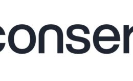 logo for Consertus shows a three point shape and the company name